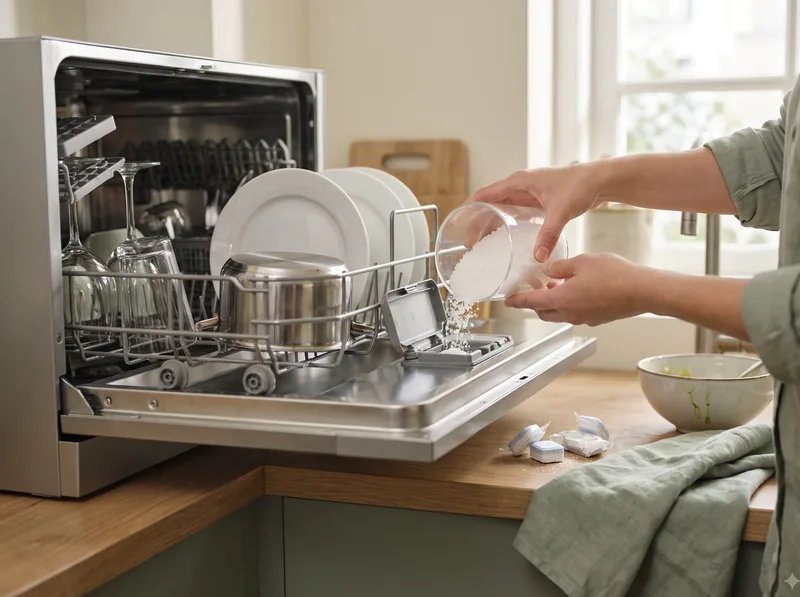 Dùng muối cho máy rửa bát: có cần không? 3 cách kiểm