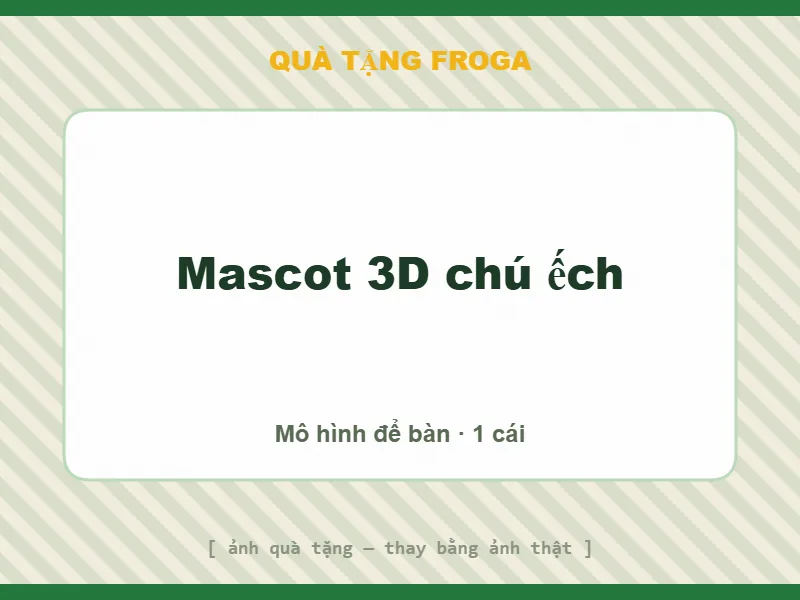 Mascot 3D chú ếch Froga